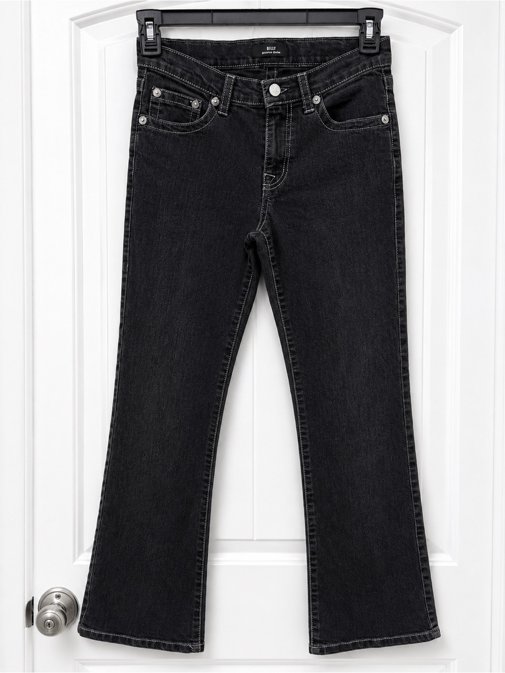 True Religion Billy Relaxed Bootcut Jeans Women’s 16 Black Gray Denim